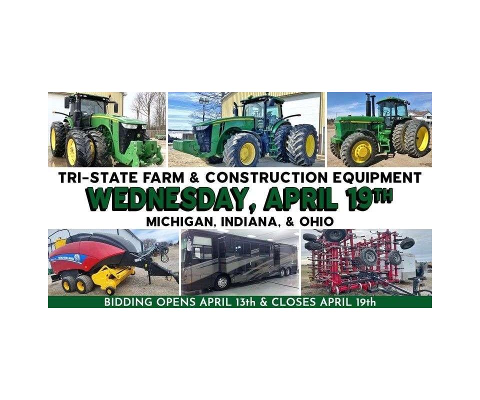 April 19th (Wednesday) TriState Farm / Construction / Municipality EQUIPMENT BiWeekly Online Con