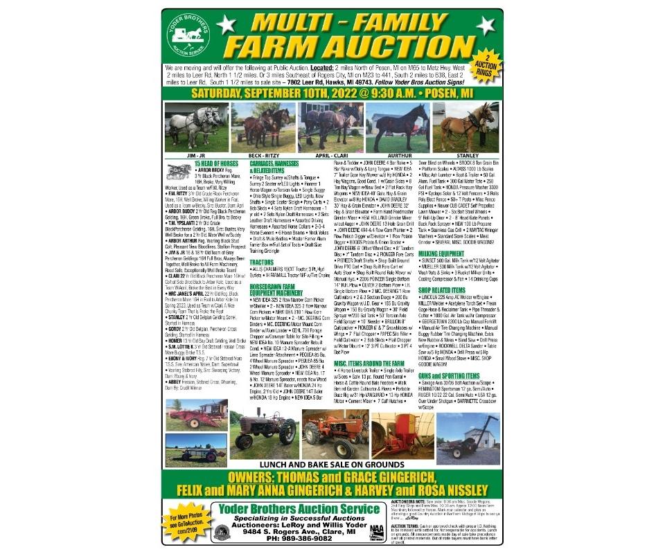 Multi Family Farm Auction