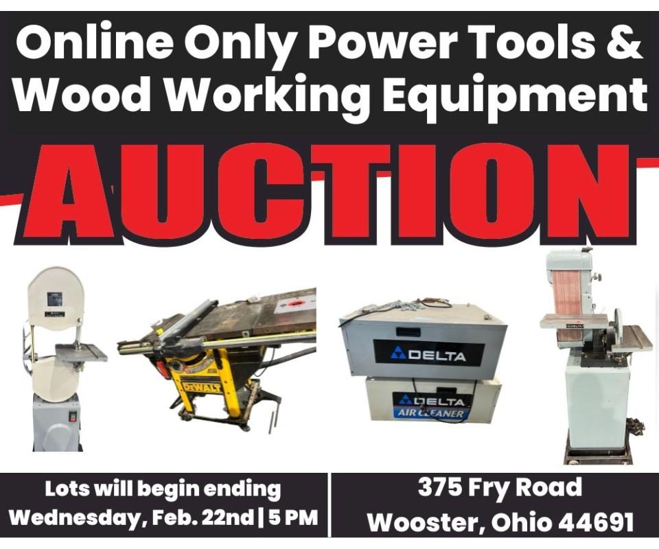 Online Only Power Tool & Woodworking Equipment Auction