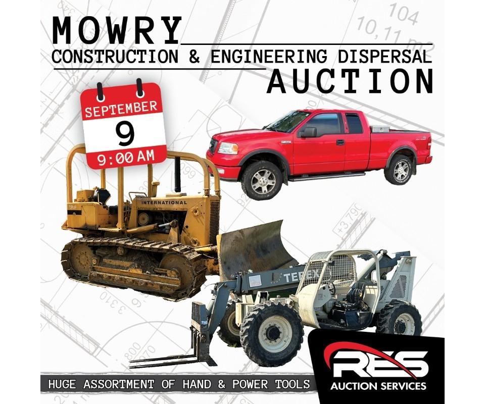 Mowry Construction & Engineering Dispersal Auction