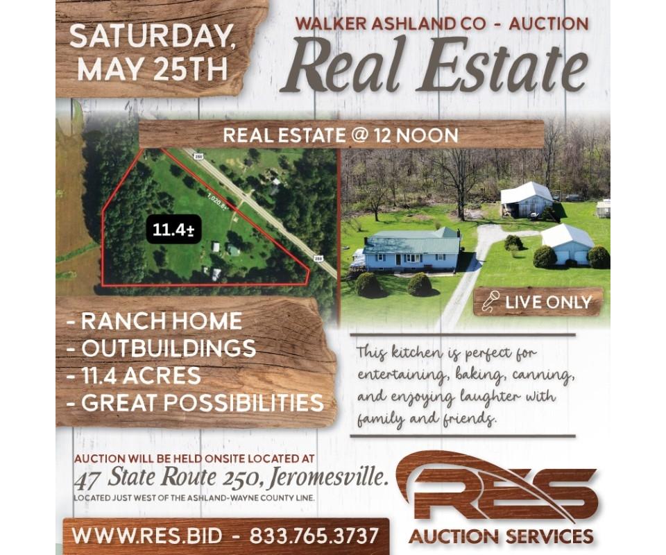 Walker Ashland County Real Estate and Personal Property Auction