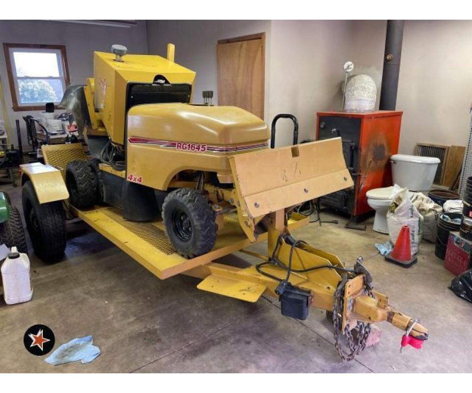 Rayco Stump Grinder, 2016 Polaris ATV, Timber King Log Splitter, Shop