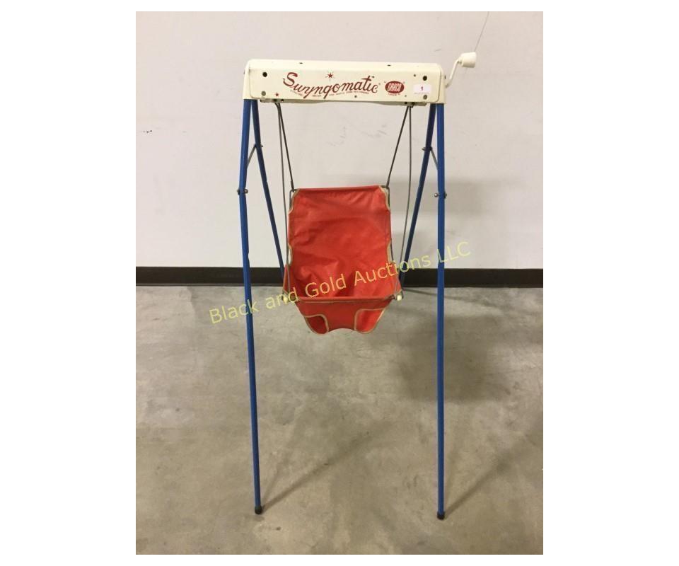 vintage graco swyngomatic baby swing