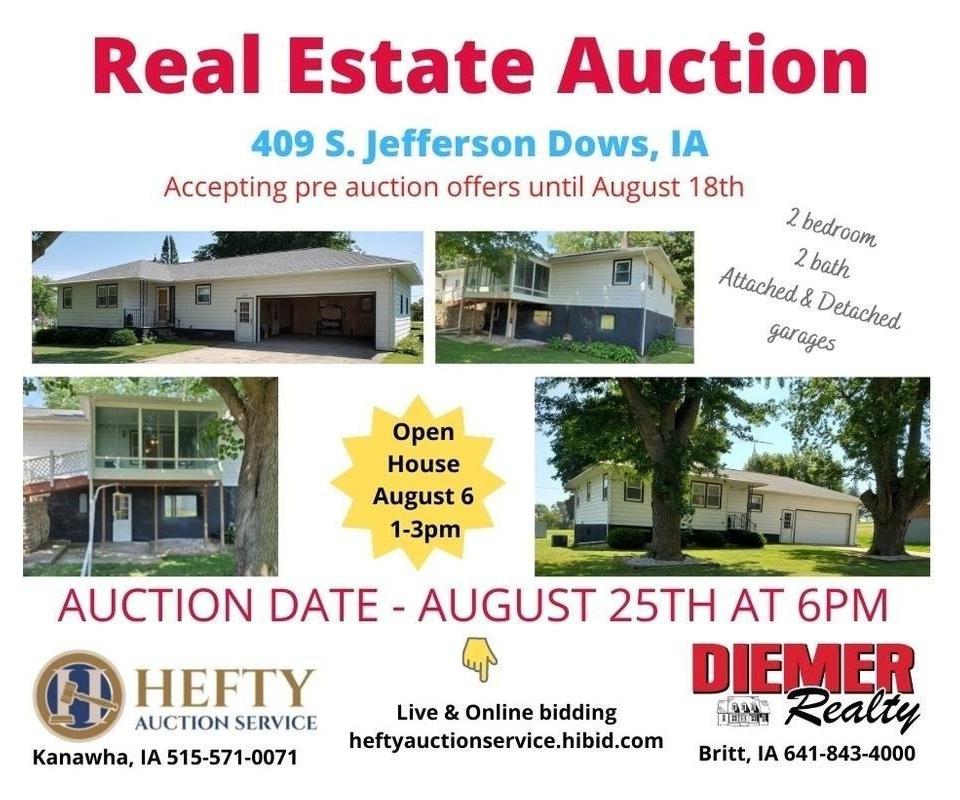 Dows, IA Real Estate Auction Live & Online