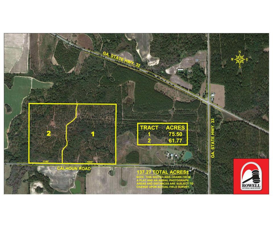 137± Acres Prime Timber & Recreation Tracts Worth Co., GA