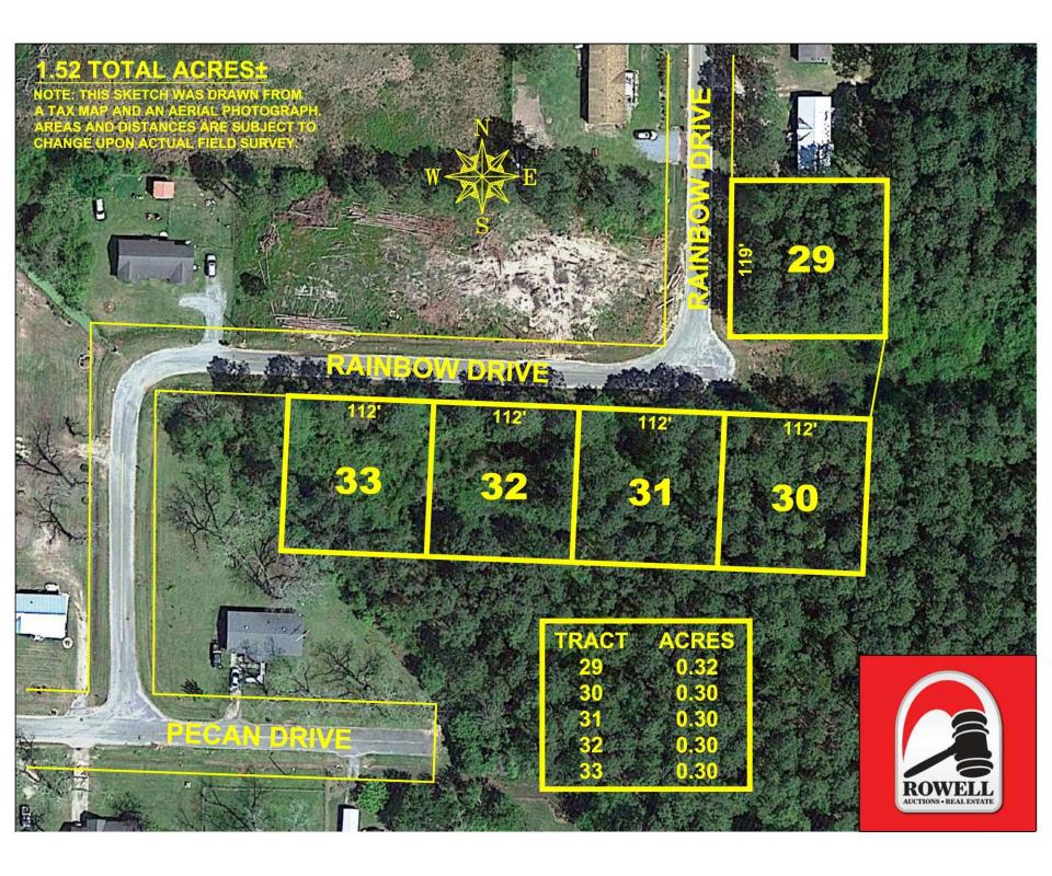 ABSOLUTE AUCTION 5 RESIDENTIAL LOTS PINELAND ESTATES SUBDIVISON