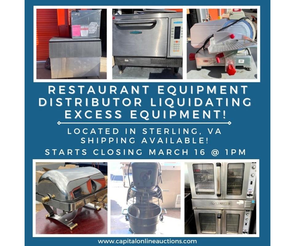 Restaurant Equipment Distributor Is Liquidating Excess Equipment!
