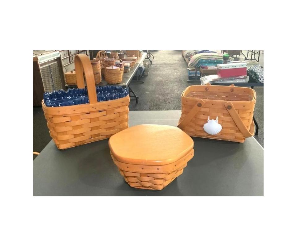 VIRTUAL AUCTION Longaberger Baskets, DVDs and Movies, Tools