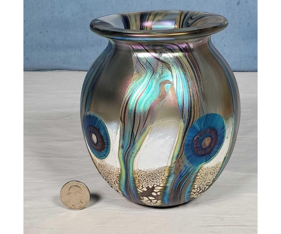 Stunning Peachblow Turquoise Coin Artisan Silver Plate Wire Wrap Ring All Sizes