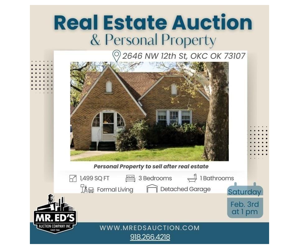 TRUSTEE'S REAL ESTATE & PERSONAL PROPERTY AUCTION OKC