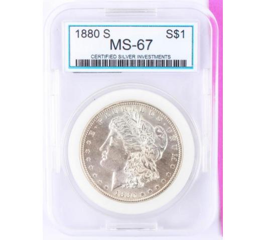 1890 S $1 Morgan Silver Dollar XF EF Extremely Fine with 1916 Barber Dime Good