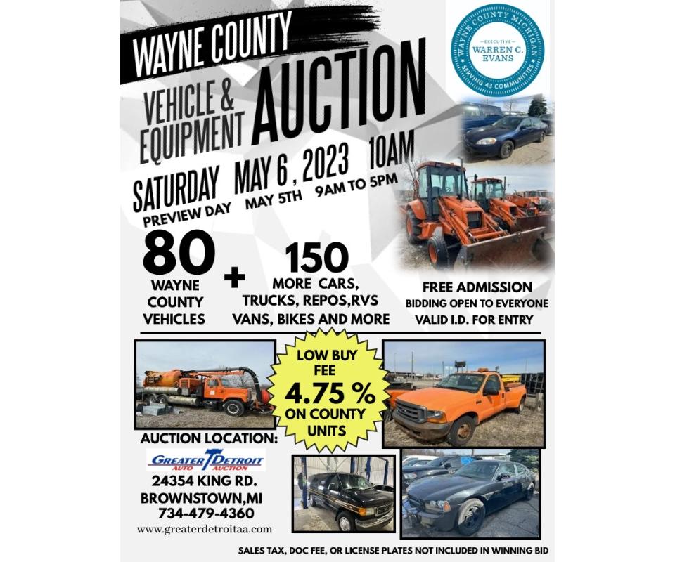 2023 Wayne County Vehicle & Equipment Auction