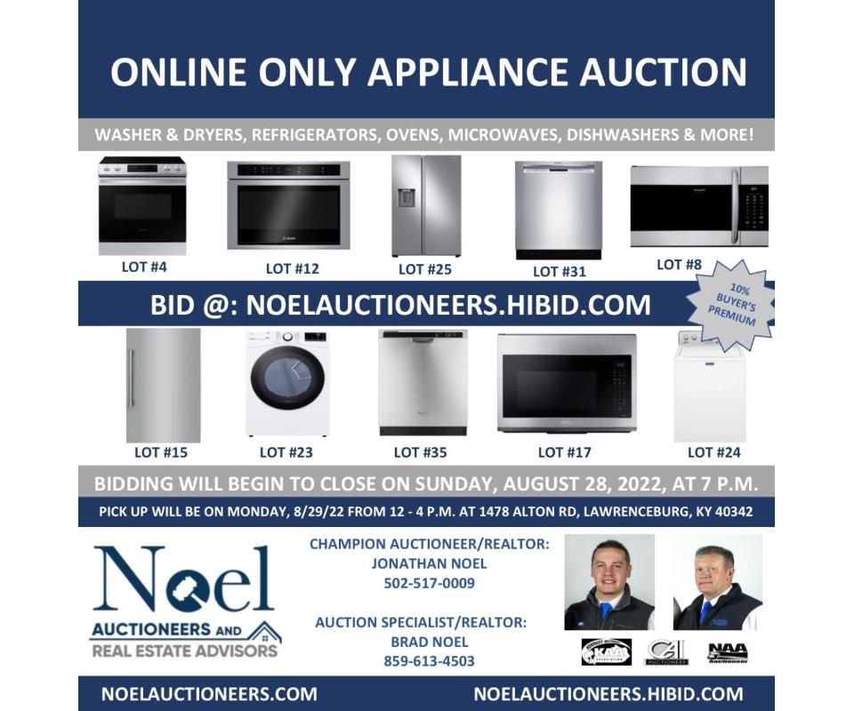 Online Only Appliance Auction