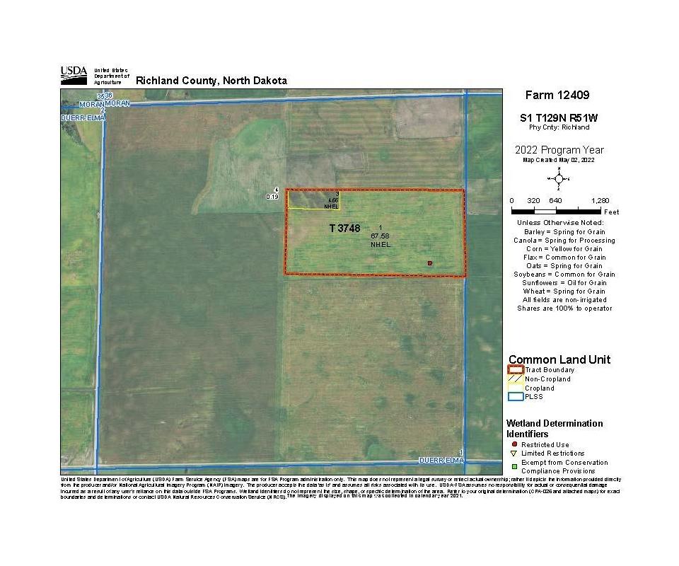 171.15+/ Acres, Richland County, North Dakota