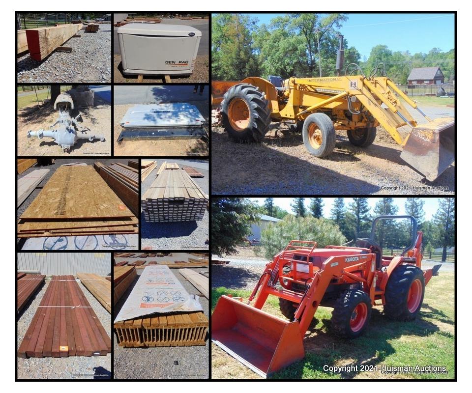 Online Auction El Dorado Lumber, Equipment, Tools, Tractors & More