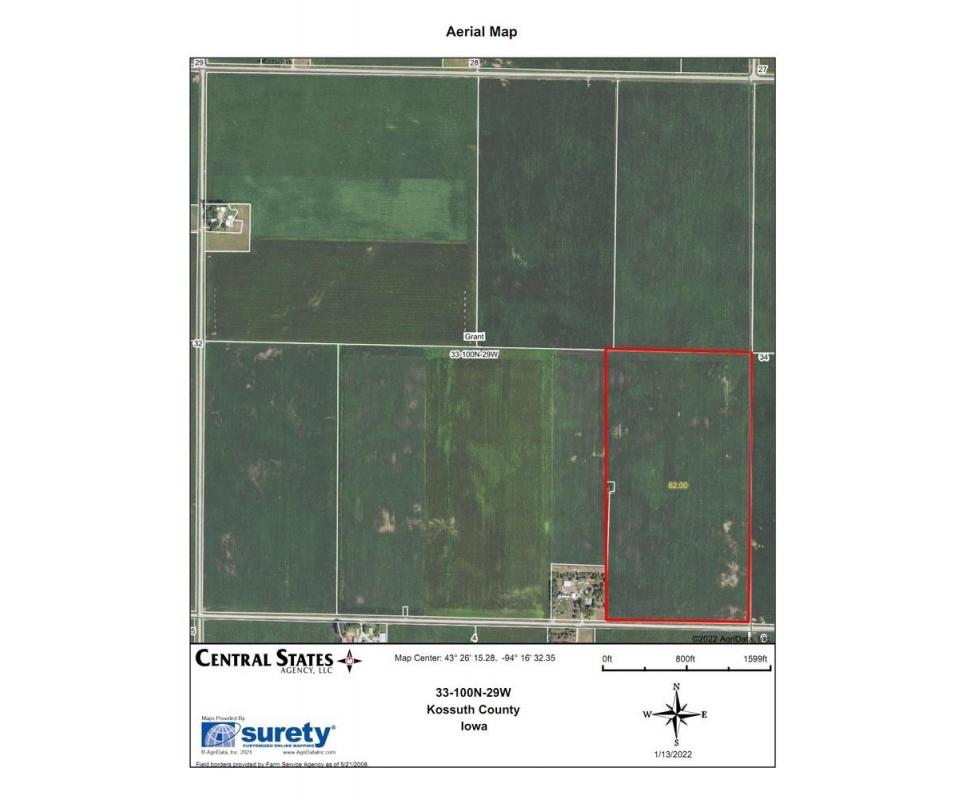 233.5 Acres M/L Kossuth County, IA