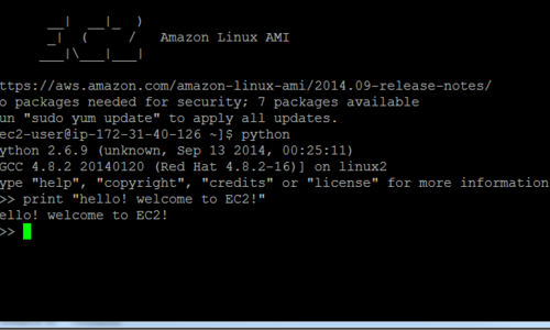 Ec2 welcome