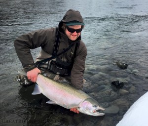 Jesse Meerkerk caught this STOMPER of a steelhead on the 5th of Feb while fishing the Chilliwack River. Estimated over 20 pounds this truly is a “lifetime” fish. Congrats Jesse!!