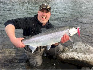 Robie with steelhead