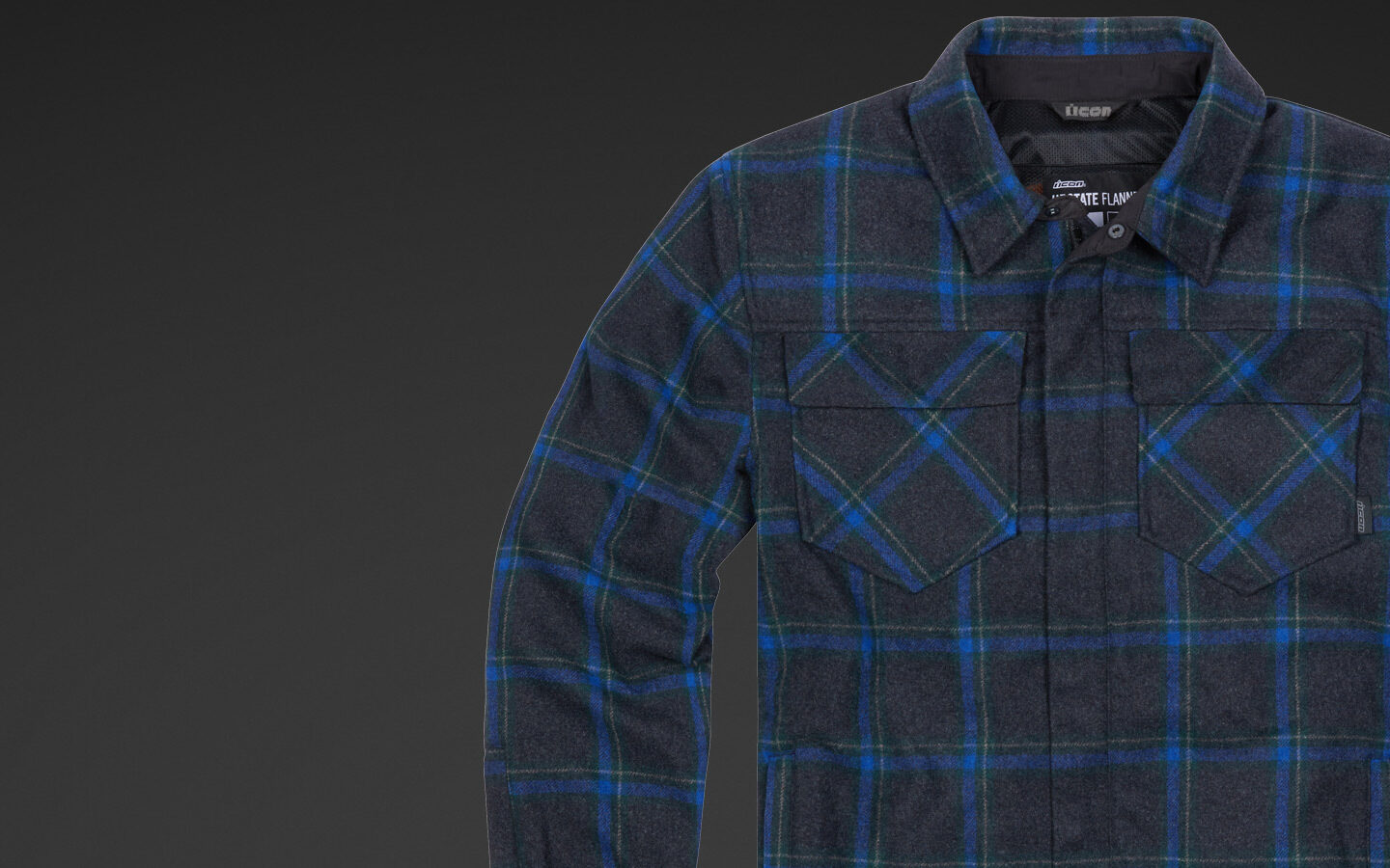 Upstate Riding Flannel Blue Jackets Icon Motosports Ride Among Us