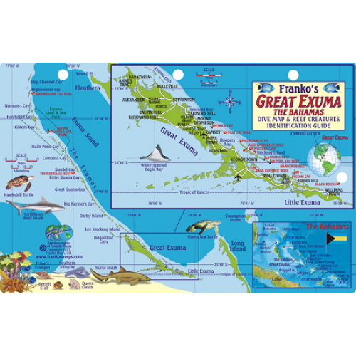 Great Exuma Island Map & Fish ID Card
