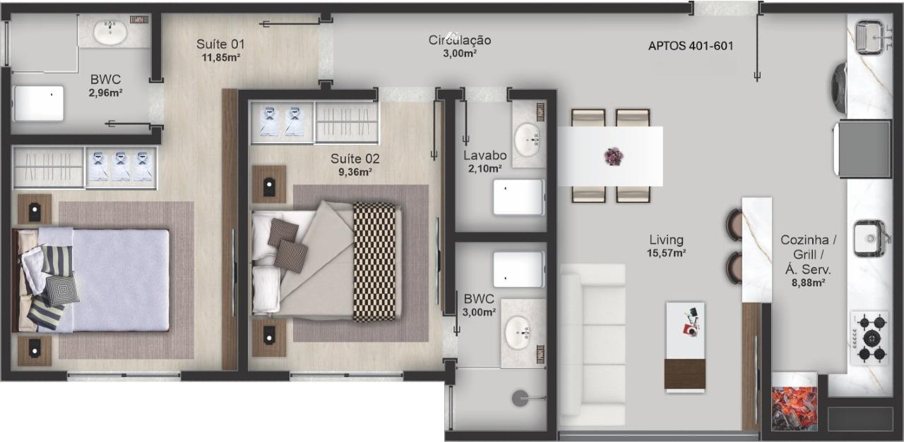 Apartamento Moderno com Tecnologia, Espaço Pet e Lazer Completo com Rooftop
