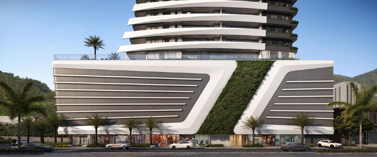 Apartamento moderno com sacada, churrasqueira e área de lazer completa em rooftop com piscina e spa