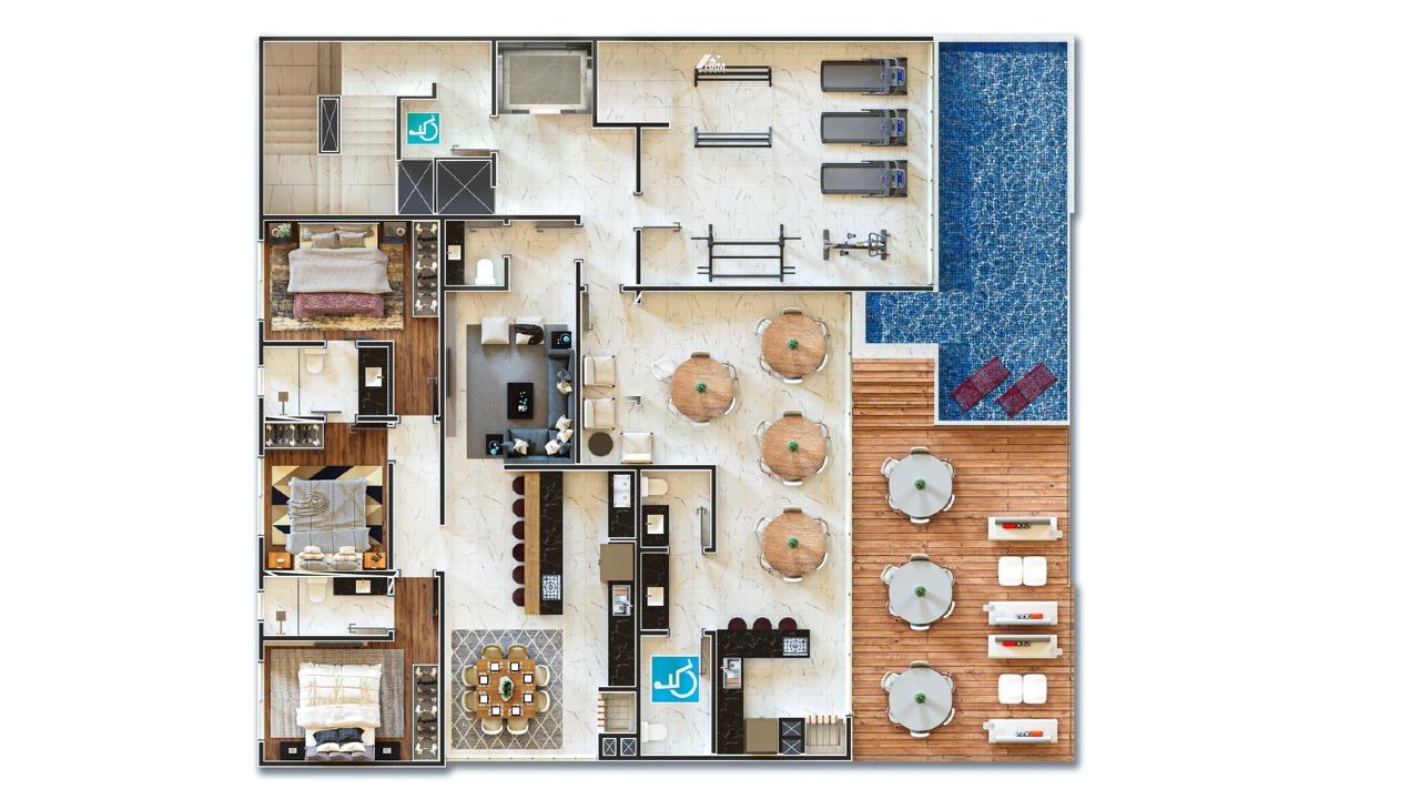 Apartamento Moderno com Rooftop, Piscina de Borda Infinita e Lazer Completo