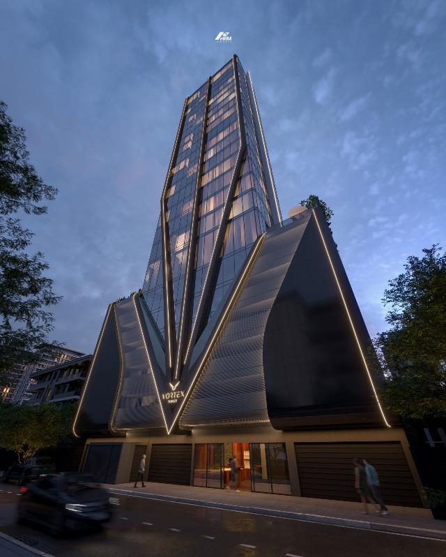 Vortex Tower: Design Imponente com Lazer de Alto Nível