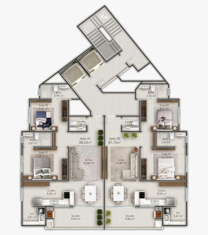 Apartamento 2 Dormitórios, 2 Suítes – Conforto e Lazer Completo