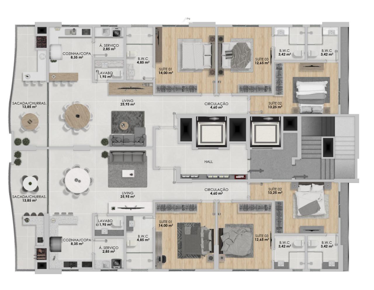 Moderno Apartamento com 3 Suítes e Lazer Completo