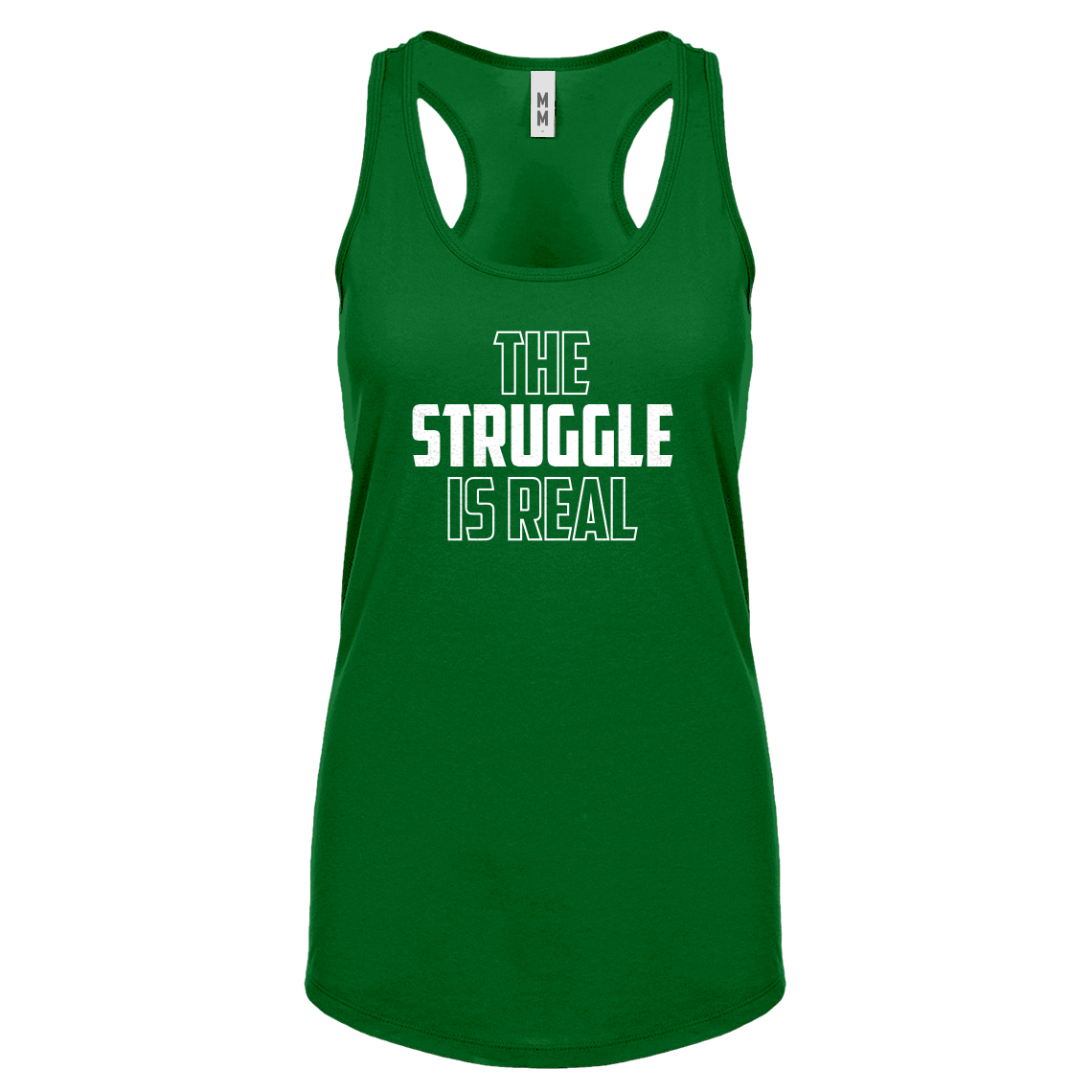 Camiseta sin mangas para mujer The Struggle is Real Racerback #3052 - Imagen 7 de 9