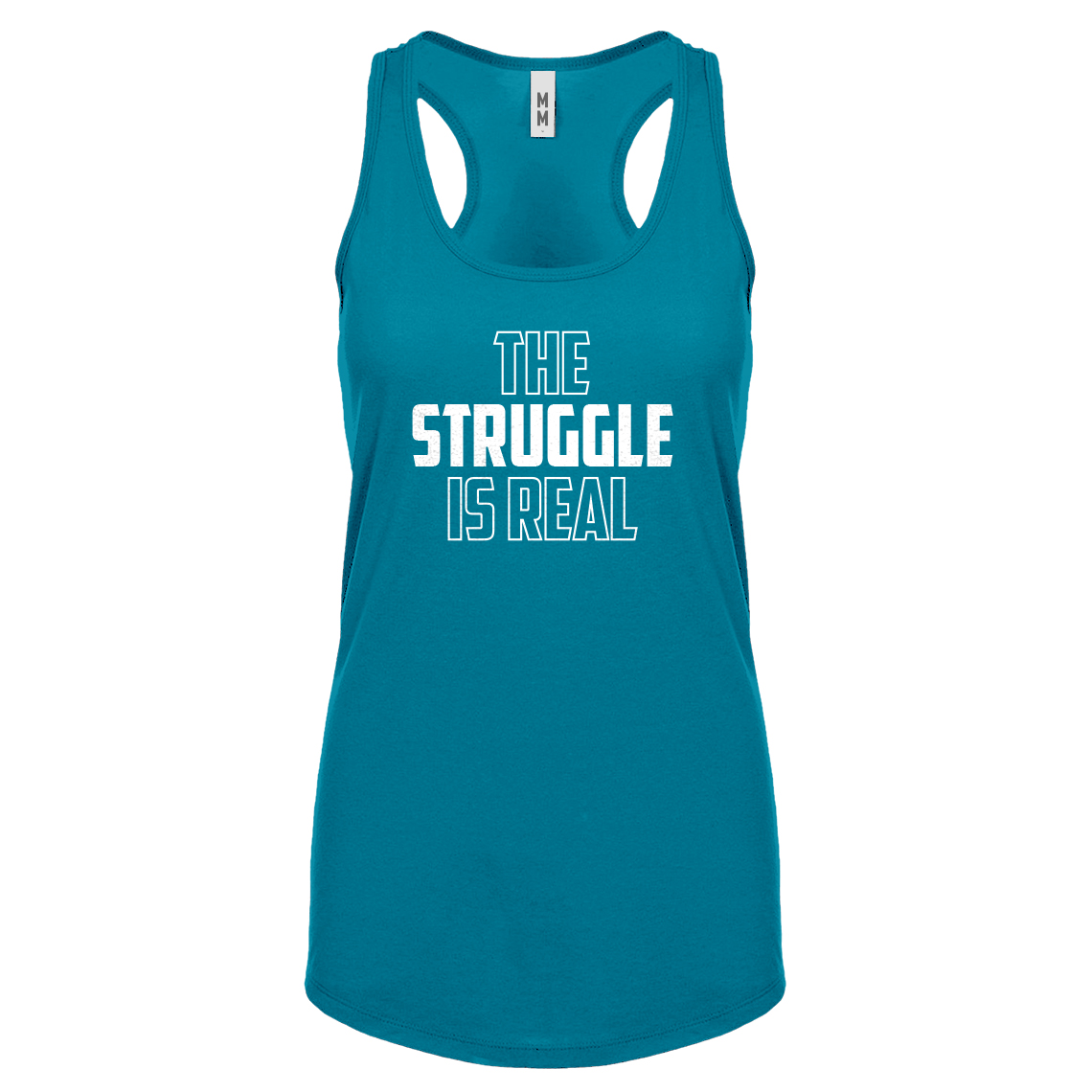 Camiseta sin mangas para mujer The Struggle is Real Racerback #3052 - Imagen 9 de 9