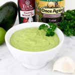 Creamy Avocado Sesame Lime Dressing (Vegan, Low-Carb)