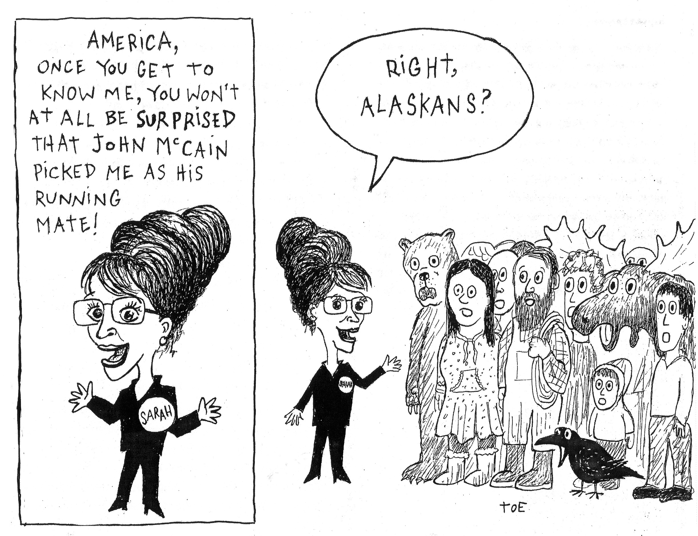 Political cartoonist's book highlights Palin, Alaska