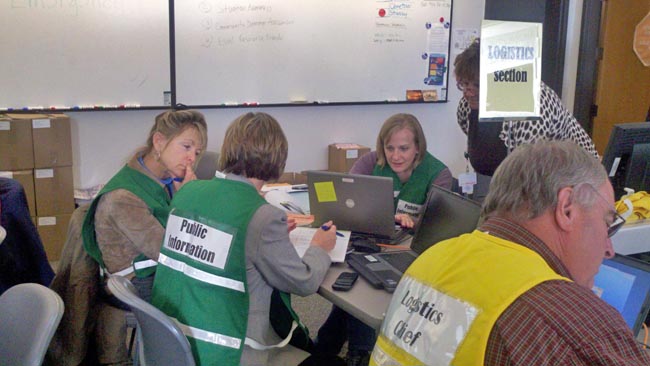 Several positions at the emergency operations center in Vancouver, Wash. are now tasked with engaging with social media during a natural disaster. Several positions at the emergency operations center in Vancouver, Wash. are now tasked with engaging with social media during a natural disaster.