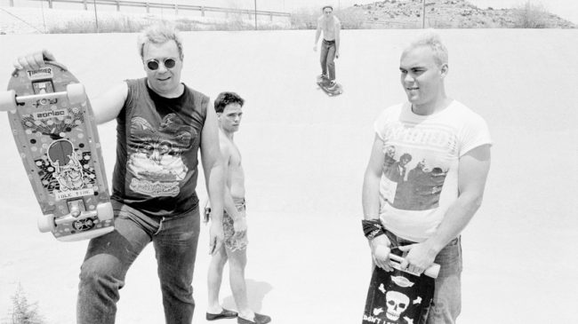 Big Boys- West Texas Big Boys in West Texas on the way to California in 1982. Randy "Biscuit" Turner is at the left, Chris Gates at the right, and Tim Kerr at the back. Bill Daniel/Courtesy of Light in the Attic Records