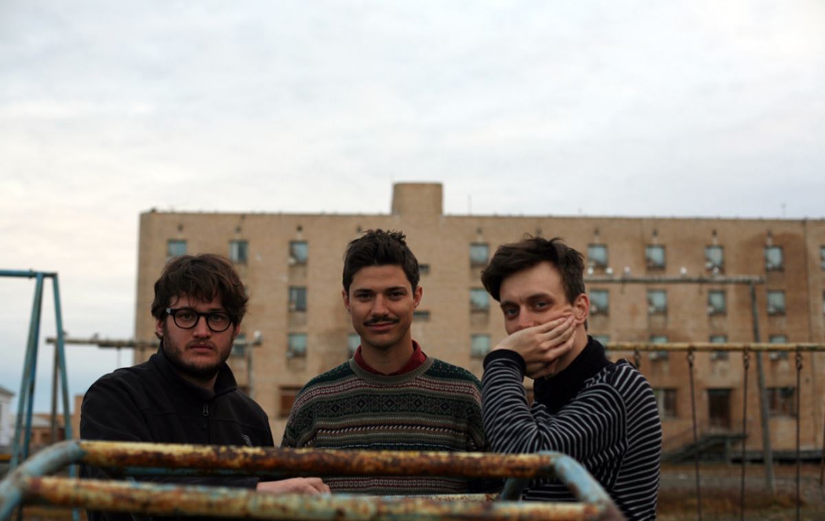 band The members of Efterklang in Piramida: Mads Brauer (left), Rasmus Stolberg (center) and Casper Clausen. Courtesy of Efterklang