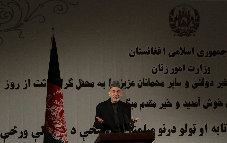 Hamid Karzai Afghan President Hamid Karzai said in a nationally televised speech on Sunday that the U.S. and the Taliban are holding talks. Ahmad Jamshid/AP