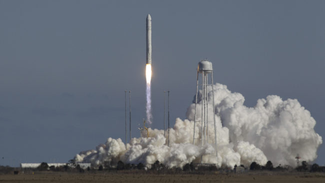 The Antares rocket lifts off from the launchpad at the NASA facility on Wallops Island Va., Sunday, beginning a test mission that has now been deemed a success. The Orbital Sciences Corp. rocket will eventually deliver supplies to the International Space Station. Steve Helber/AP The Antares rocket lifts off from the launchpad at the NASA facility on Wallops Island Va., Sunday, beginning a test mission that has now been deemed a success. The Orbital Sciences Corp. rocket will eventually deliver supplies to the International Space Station. Steve Helber/AP