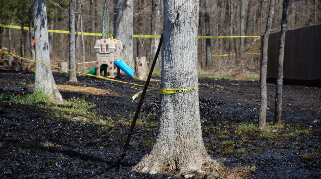 Oil covers the ground around a slide in Mayflower, Ark., on April 1, days after a pipeline ruptured and spewed oil over lawns and roadways. Jeannie Nuss/AP Oil covers the ground around a slide in Mayflower, Ark., on April 1, days after a pipeline ruptured and spewed oil over lawns and roadways. Jeannie Nuss/AP
