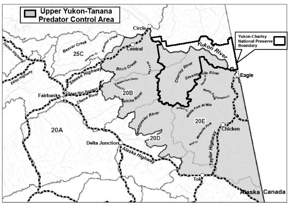 Fish and Game's Upper Yukon Tanana Predator Control Program Area Fish and Game's Upper Yukon Tanana Predator Control Program Area