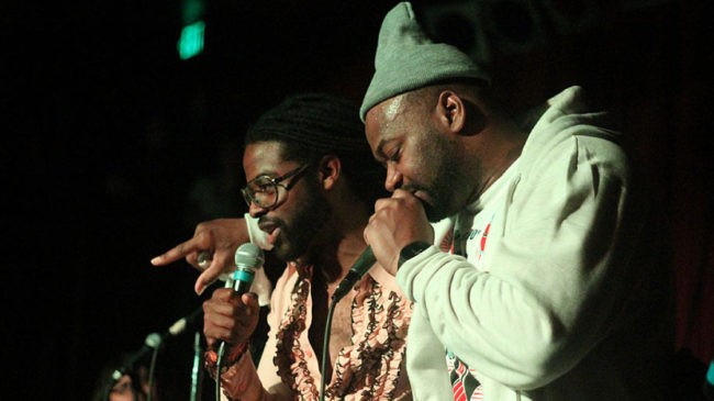 Adrian Younge (left) and Ghostface onstage at the Seattle stop of their tour last week. Erich Donaldson Adrian Younge (left) and Ghostface onstage at the Seattle stop of their tour last week. Erich Donaldson