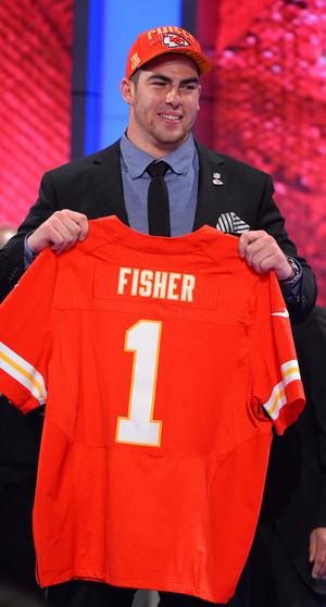 Eric Fisher, offensive tackle from Central Michigan, was the No. 1 pick in the 2013 NFL draft. He was chosen by the Kansas City Chiefs. Rich Kane /UPI /Landov Eric Fisher, offensive tackle from Central Michigan, was the No. 1 pick in the 2013 NFL draft. He was chosen by the Kansas City Chiefs. Rich Kane /UPI /Landov
