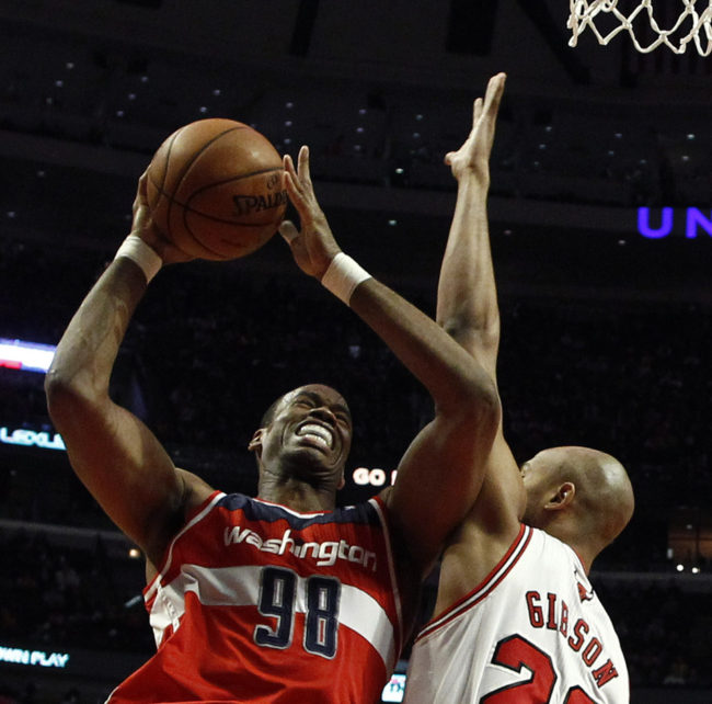 Jason Collins (left), then of the Washington Wizards, during a game this month against the Chicago Bulls. Jim Young /Reuters /Landov Jason Collins (left), then of the Washington Wizards, during a game this month against the Chicago Bulls. Jim Young /Reuters /Landov