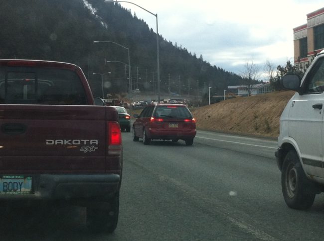 Traffic is backed up along Egan Drive near Salmon Creek due to a vehicle fire. Traffic is backed up along Egan Drive near Salmon Creek due to a vehicle fire.