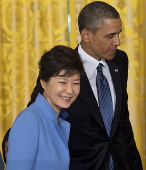 President Obama and South Korean President Park Geun-hye after a news conference at the White House on Tuesday. Saul Loeb/AFP/Getty Images President Obama and South Korean President Park Geun-hye after a news conference at the White House on Tuesday. Saul Loeb/AFP/Getty Images