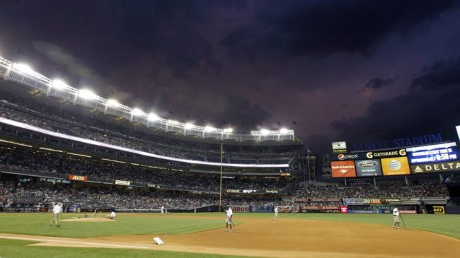 Dark clouds hang over Major League Baseball. There are reports that about 20 players may be suspended because of their connections to a Miami clinic that dispensed performance-enhancing drugs. (Photo taken Sunday at Yankee Stadium.) Jason Szenes /EPA /LANDOV Dark clouds hang over Major League Baseball. There are reports that about 20 players may be suspended because of their connections to a Miami clinic that dispensed performance-enhancing drugs. (Photo taken Sunday at Yankee Stadium.) Jason Szenes /EPA /LANDOV