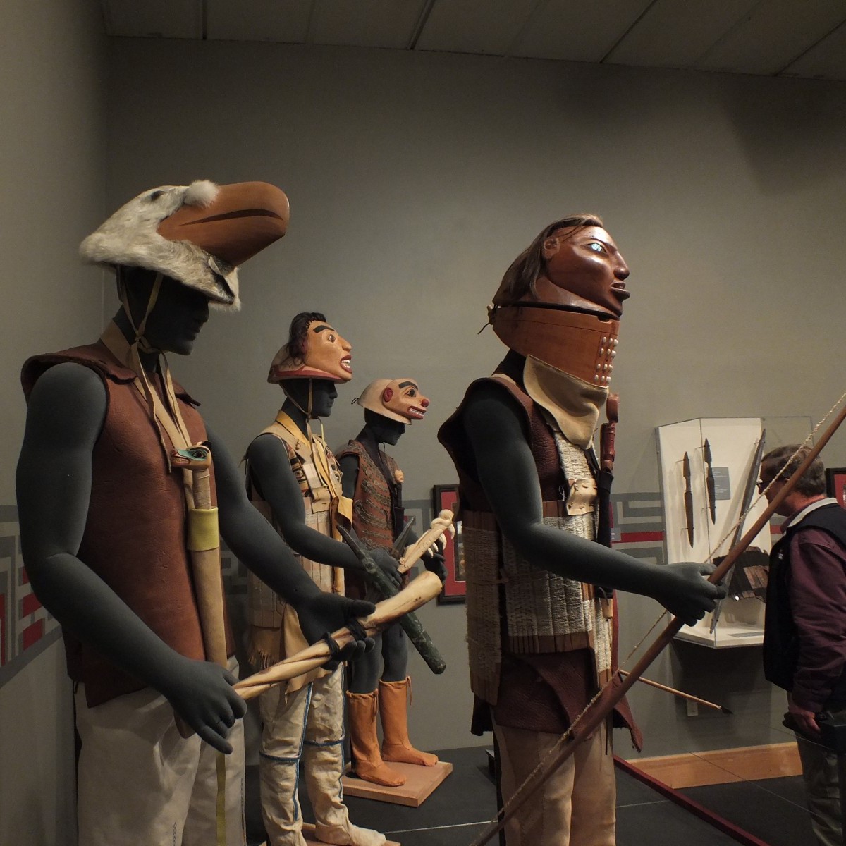 Museum Day Tommy Joseph's exhibit of Tlingit armor is currently on display at the Alaska State Museum. Photo by Matt Miller/KTOO News