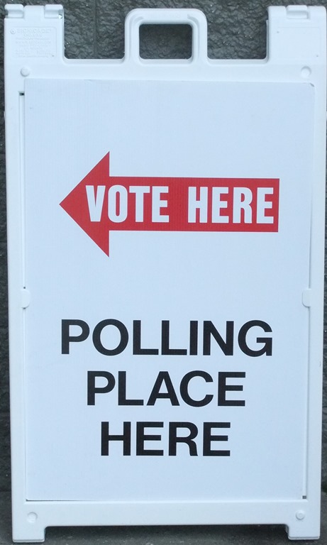 Polling place sign